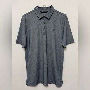 Travis Matthew Langley Golf Polo Shirt Blue Heather Size Medium